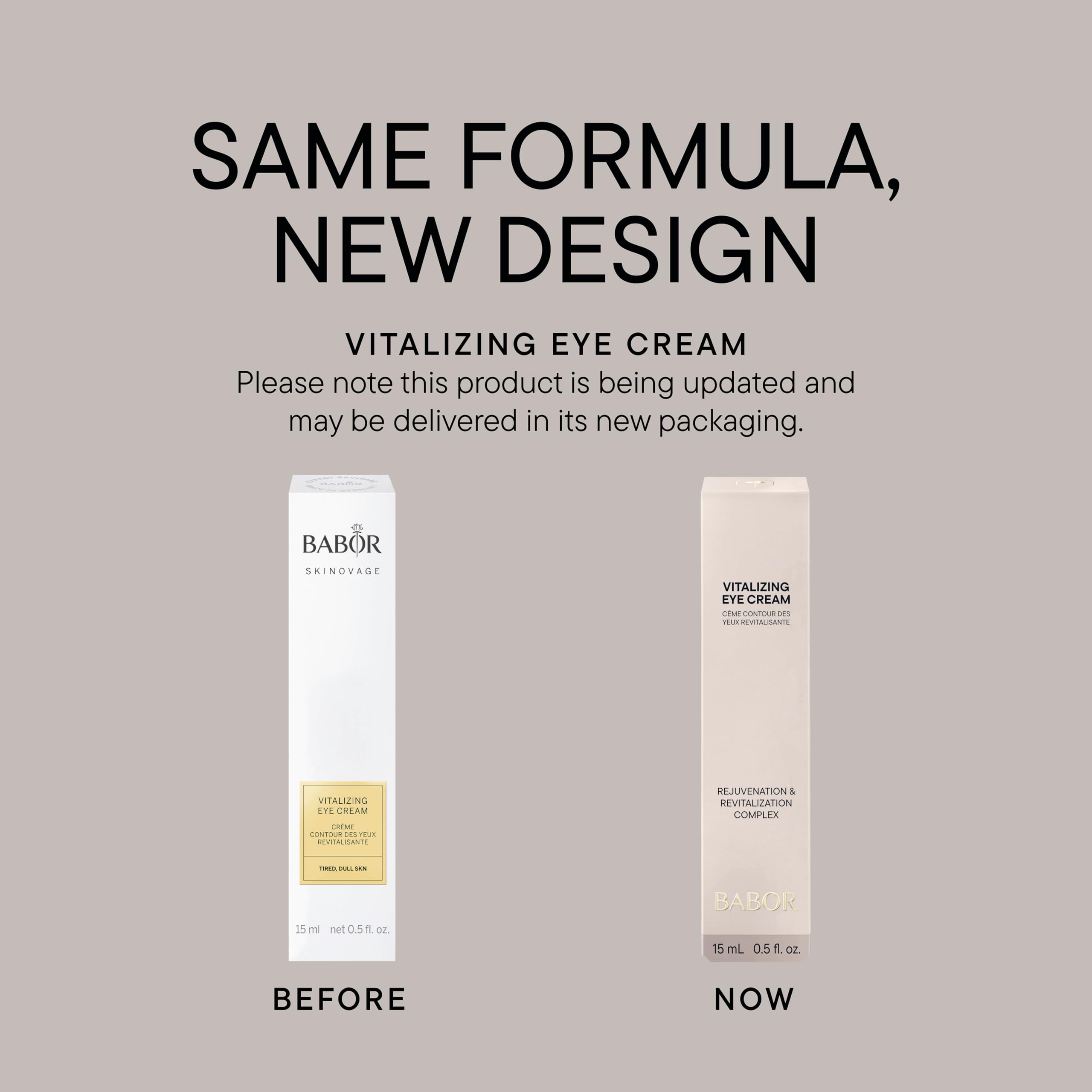 BABOR Vitalizing Eye Cream do zmęczonej skóry, nawilżający krem pod oczami, przeciw workom pod oczami, wegańska formuła, 15 ml