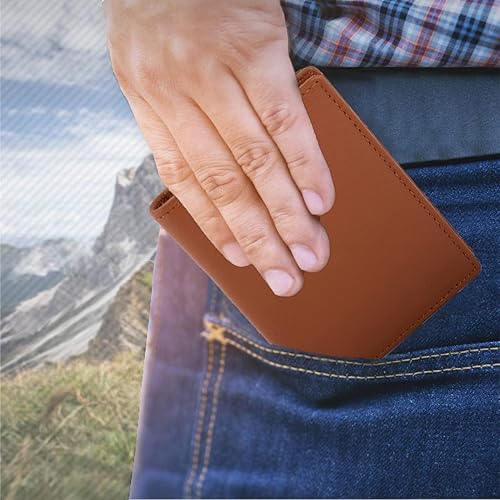 Miniatura 7 de Cartera de piel delgada con bloqueo RFID para hombre