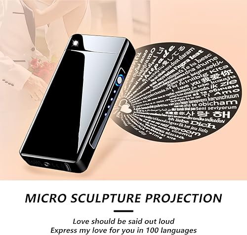 Miniatura 3 de Encendedor eléctrico recargable USB C, encendedor de arco de plasma, resistente al viento, encendedor de llama grande, encendedor único con diseño