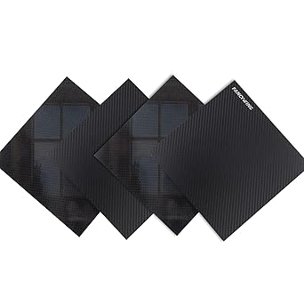 FANCYWING 300X300X1.0MM 1.5MM 2.0MM 2.5MM 3.0MM 3.5MM 4.0MM 5.0MM 6.0MM Carbon Fiber Sheet 100% 3K Carbon Fiber Laminate Plate Matt Surface Twill Weave Panel Sheet 4.0MM Thickness(Matte Finish)