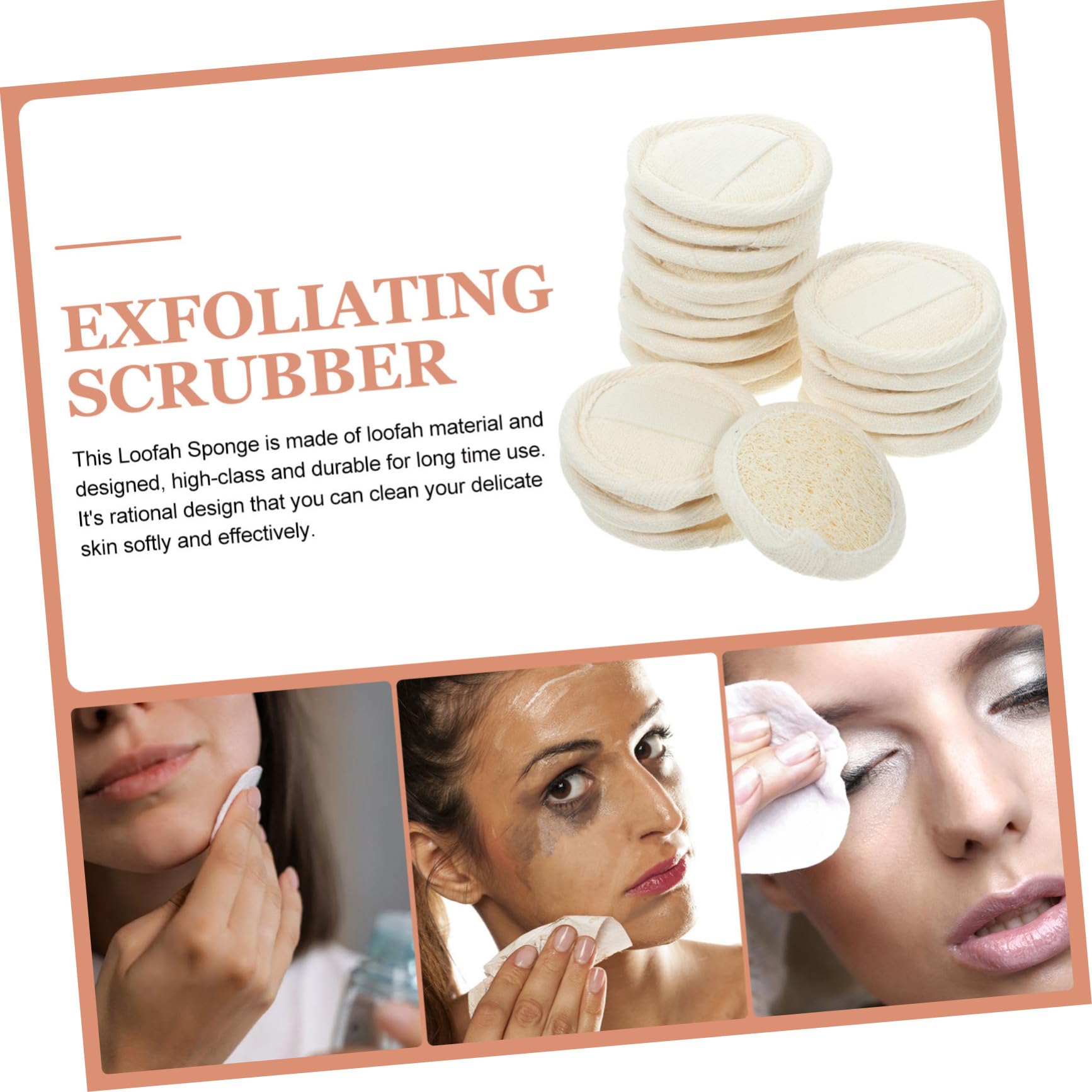 18piezas Limpiador Facial De Lufa Esponjas Exfoliantes Naturales Esponjas Desmaquillantes Para Limpieza Facial Diaria