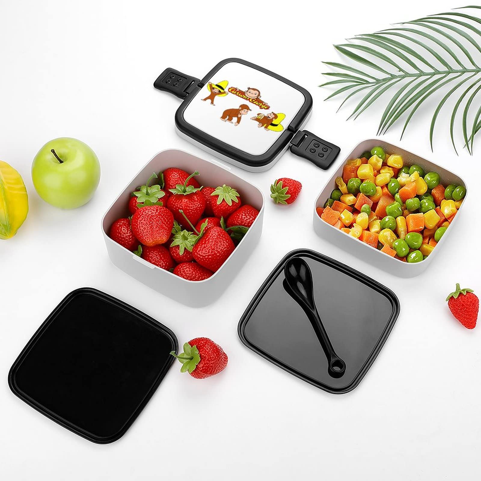 Amazon | おさるのジョージ 弁当箱 ランチボックス 二段 ふわっと盛