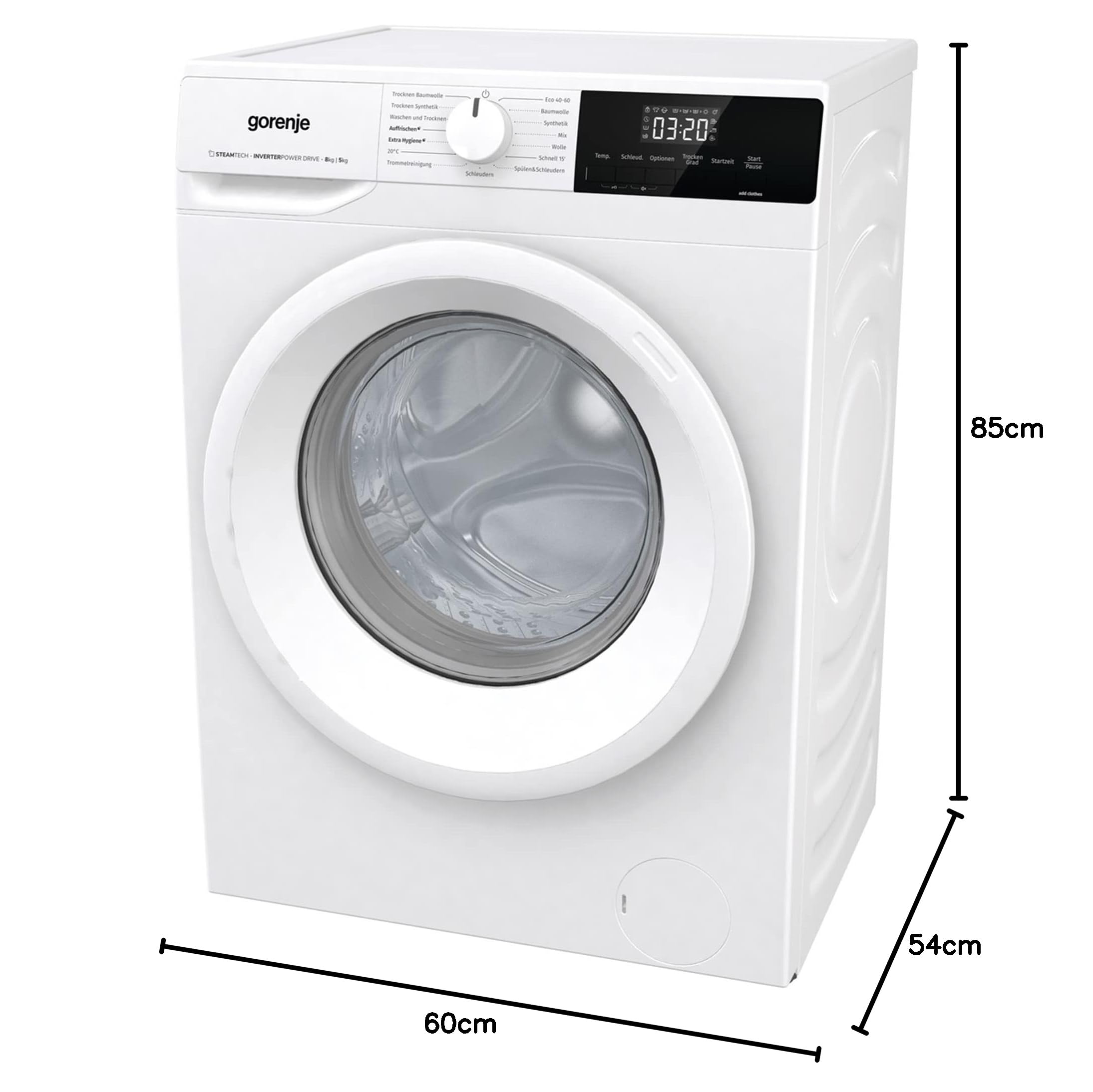 Gorenje W3D2A854ADPS Waschtrockner 8kg waschen 5kg trocknen AquaStop 15 Programme LED Display
