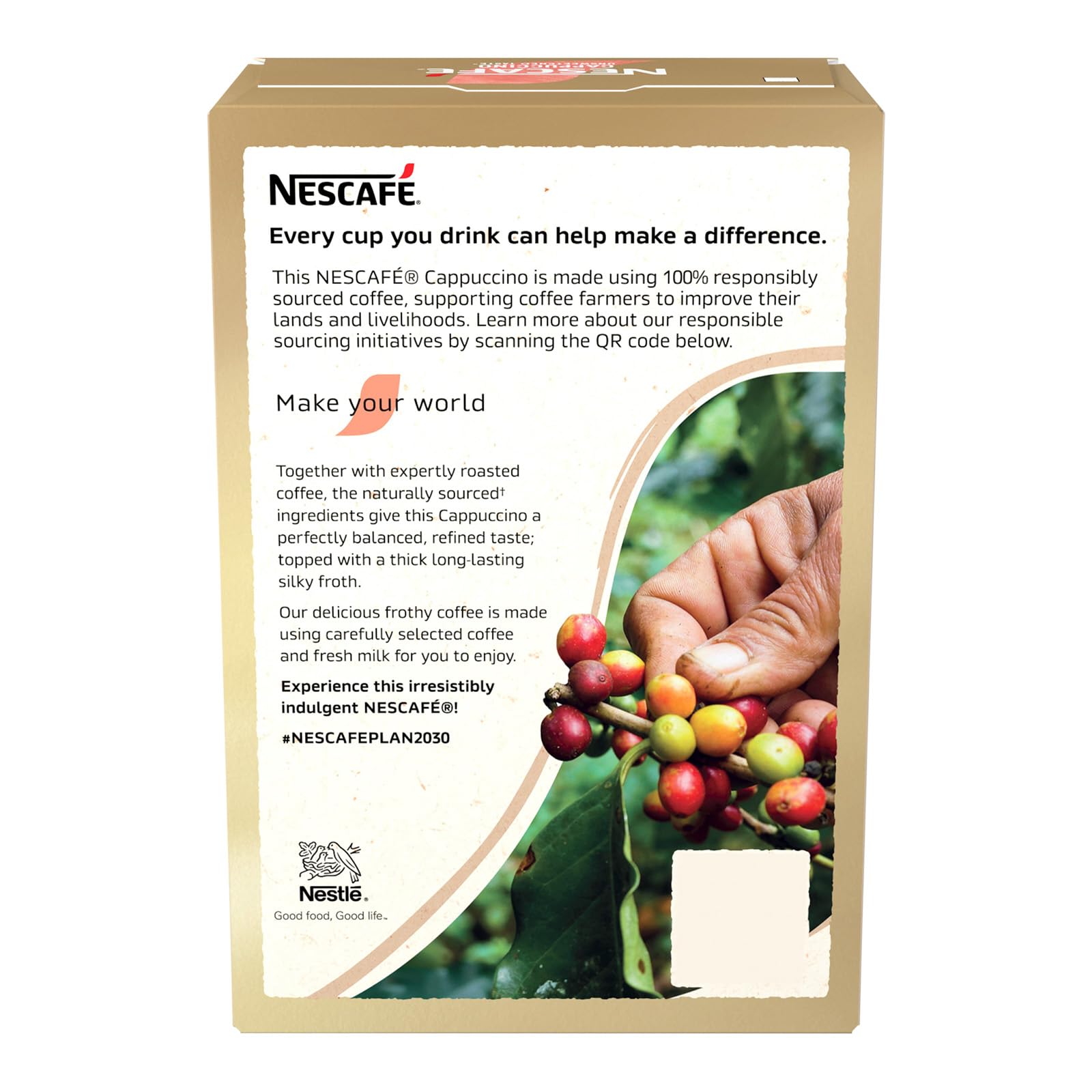 NESCAFÉ Cappuccino Unsweetened Instant Coffee Sachets x7 By Savoy Impex (Pack of 6, Total 42 Sachets) 2