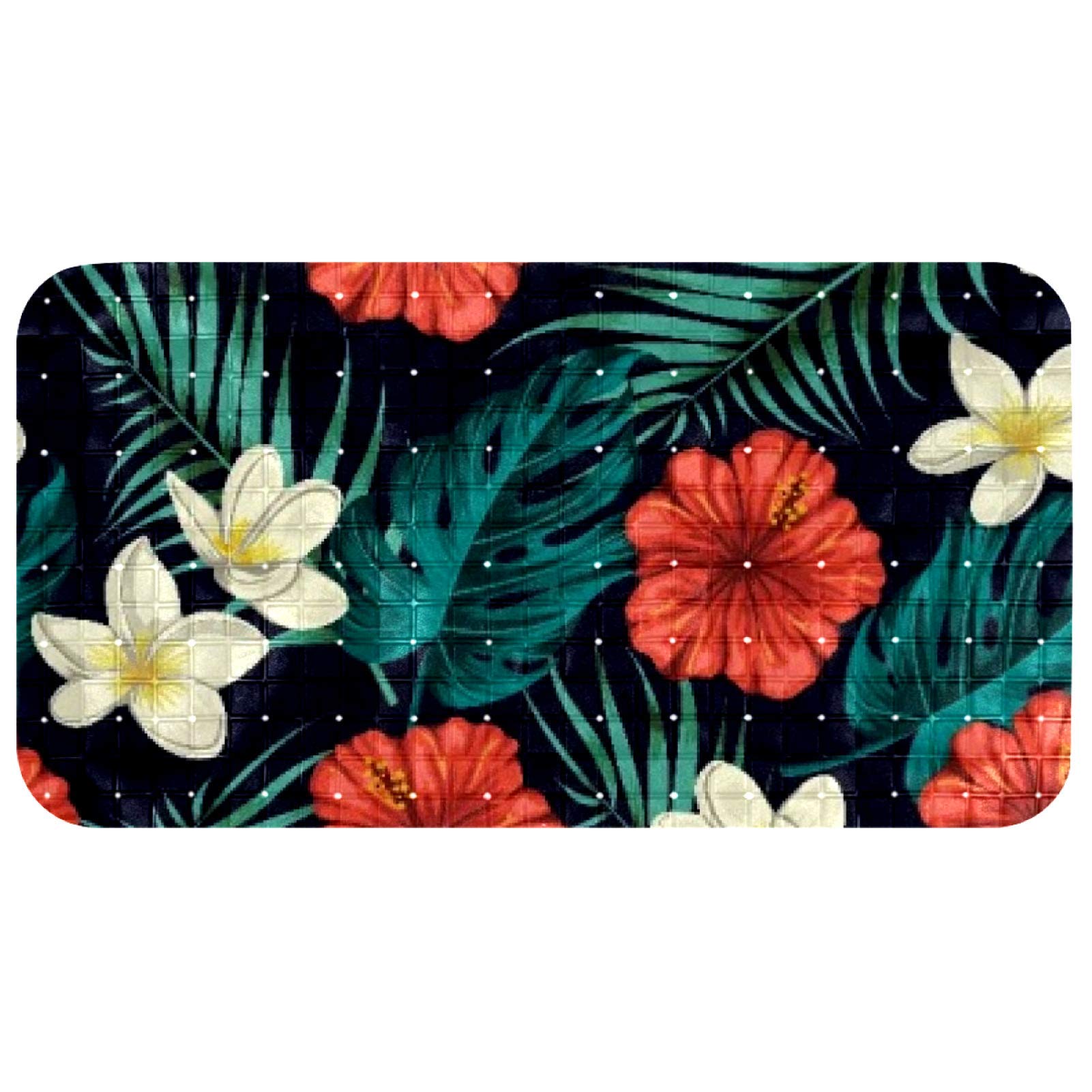 Tapis de bain pour baignoire Bennigiry rouge et jaune 28x38 cm