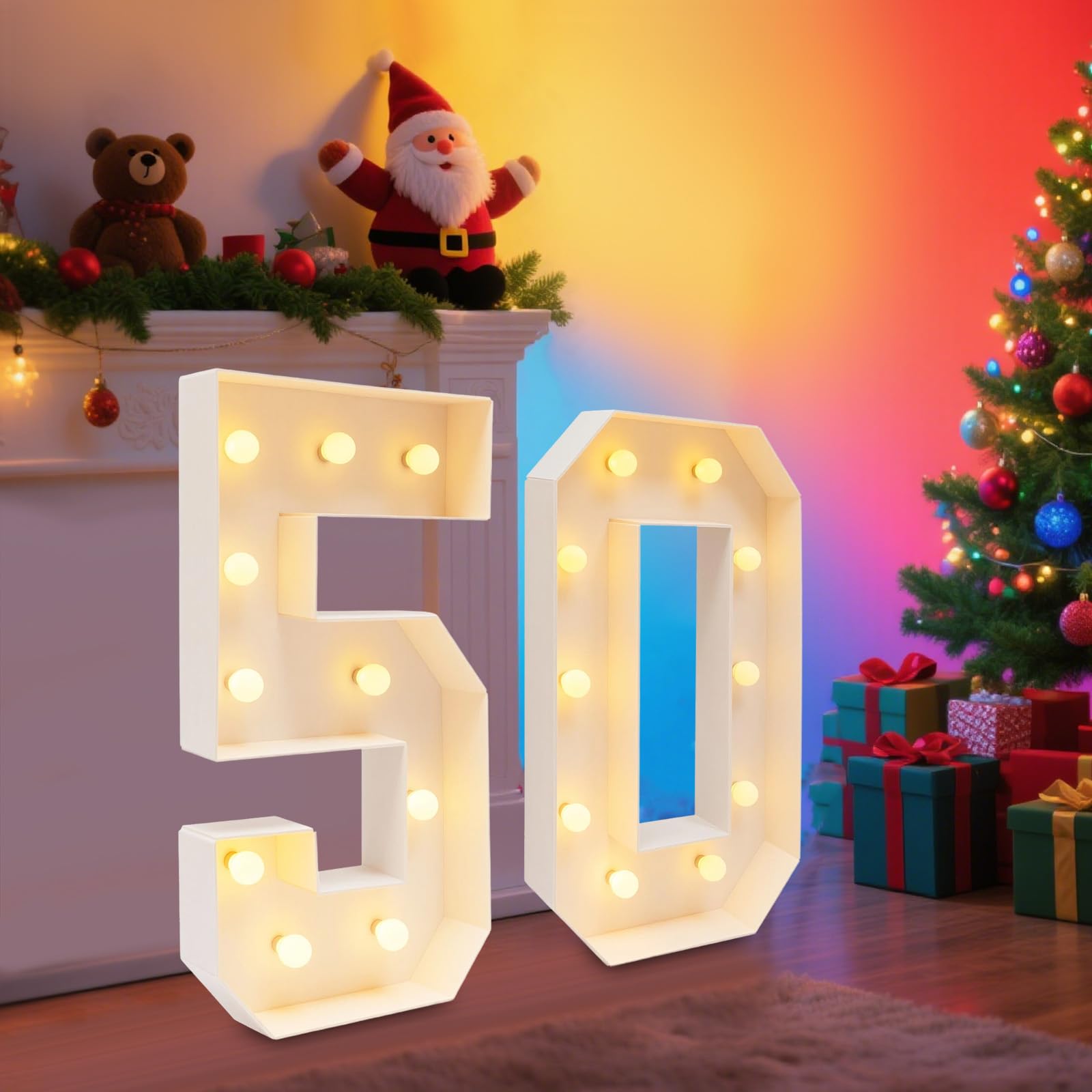 Numeri luminosi a LED, 100 cm, numero 30/40/50/60, per feste di compleanno, numeri luminosi, decorazione per matrimonio, compleanno, fidanzamento