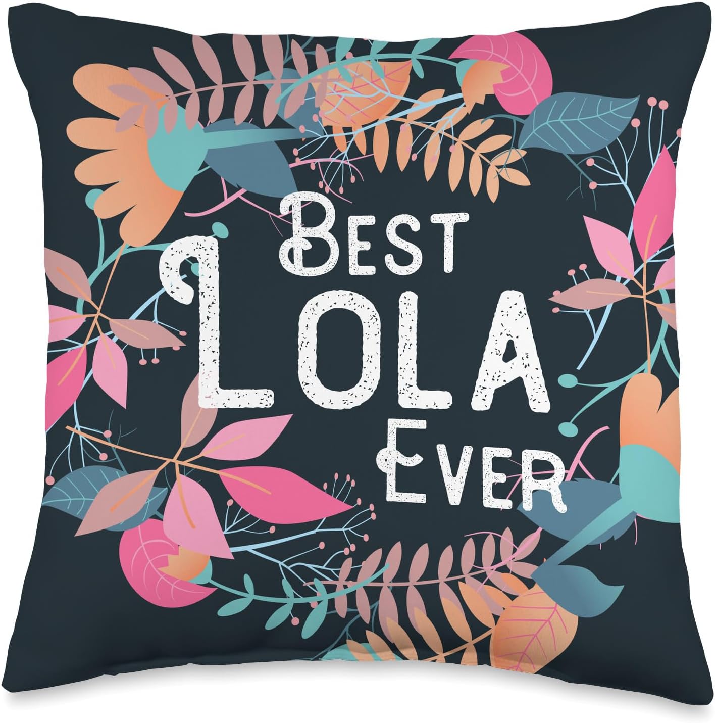 Filipina Mother Gift Lola Tropical Flower Throw Pillow