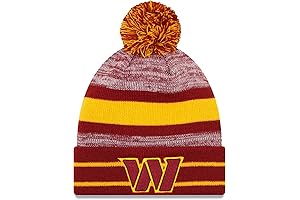 Washington Football Team Pom Knit Beanie Hat