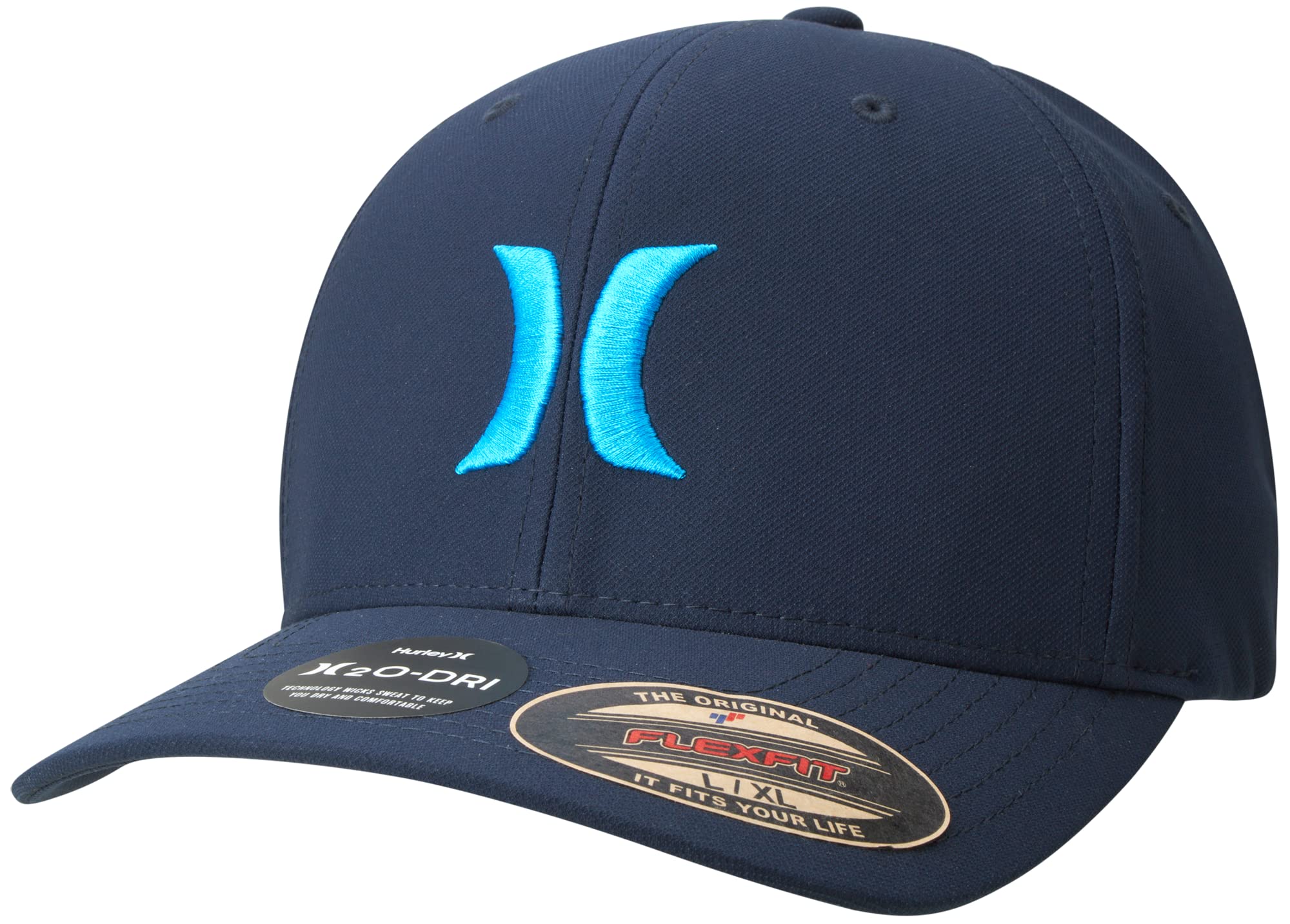 Mens Baseball Cap - Moisture Wicking Curved Brim Flexfit Fitted Hats for Men with H2O-Dri Sweatband (Sizes: S-XL)