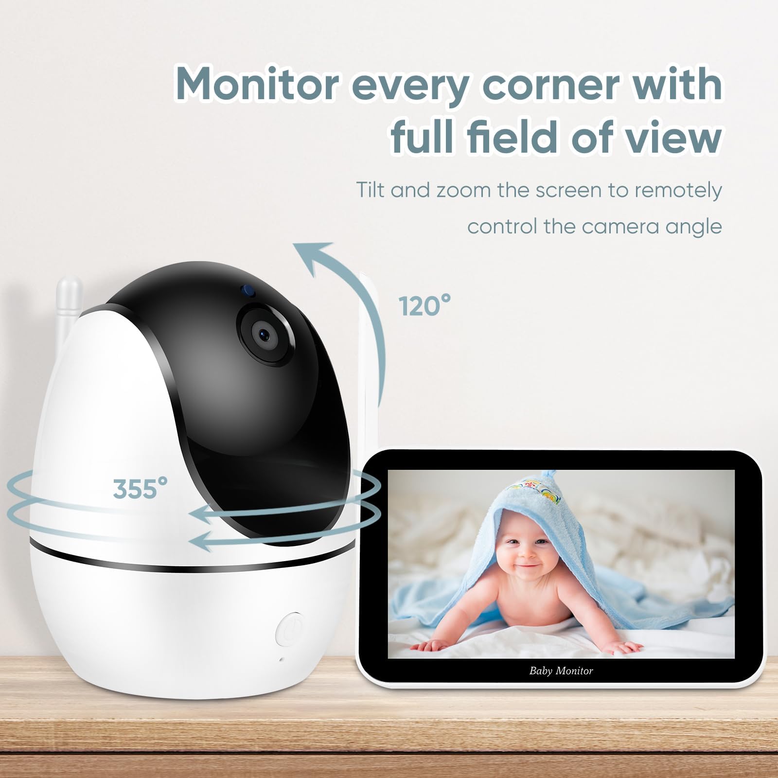 Babyphone Caméra Bébé Surveillance 5720P Lcd Caméra Babyphone 3500Mah Babyphone Caméra Bébé Surveillance 5720P Lcd Caméra Babyphone 3500Mah