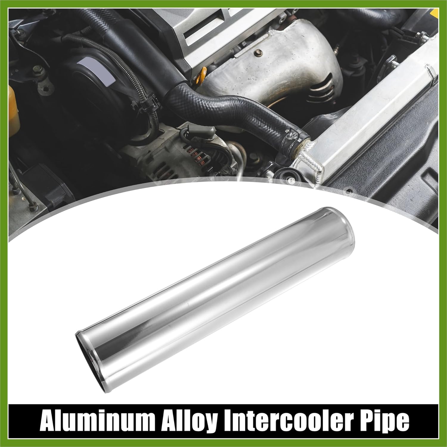 OD 102mm 4" Length 20" 500mm Aluminum Alloy Tube Intercooler Pipe Straight Air Intake Tube Silver Tone for Car Replace Parts Vehicle Components