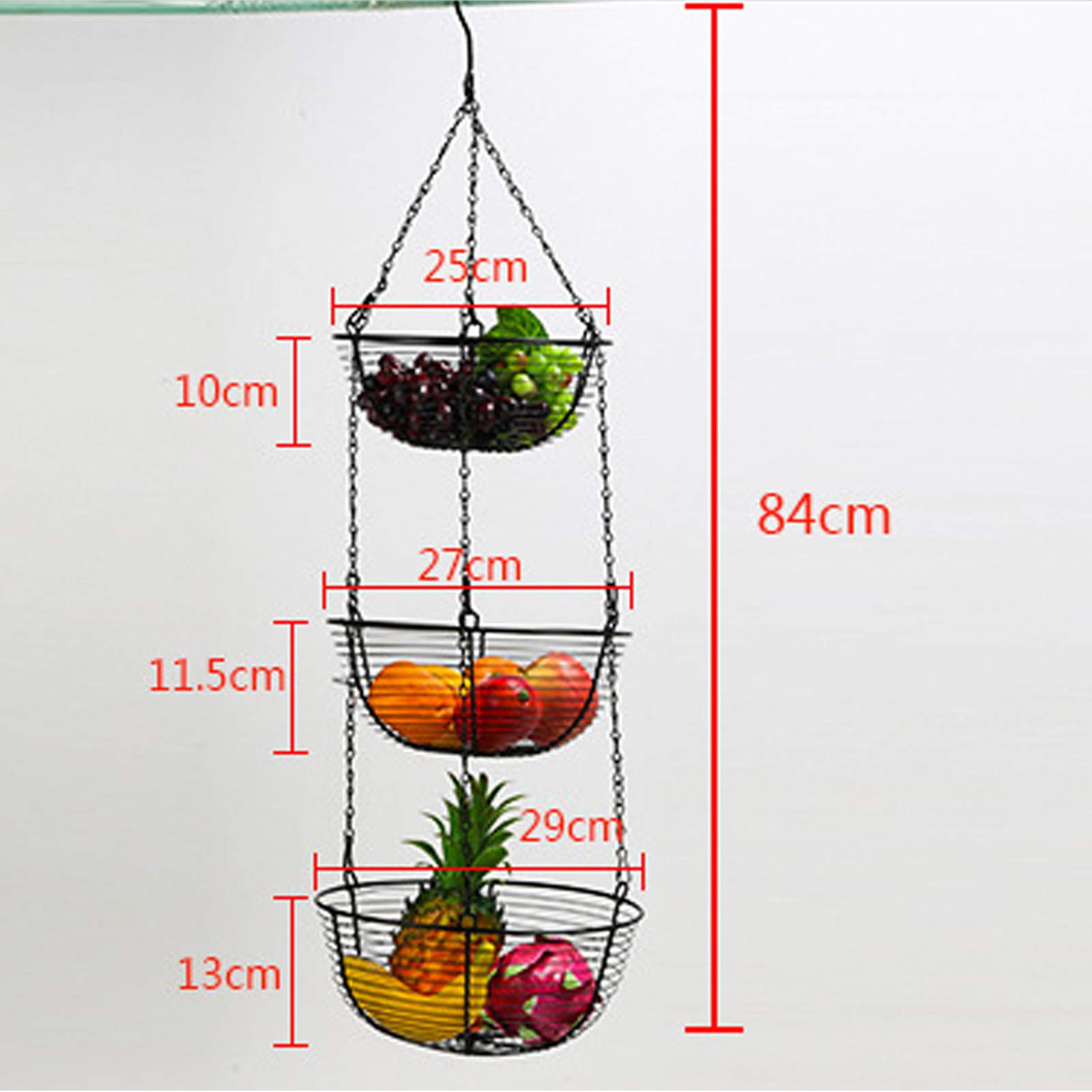 Corbeille Suspendue À 3 Étages Pour Plantes, Légumes, Fruits, Etc Corbeille Suspendue À 3 Étages Pour Plantes, Légumes, Fruits, Etc