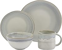 Vista 1 de Tabletops Gallery - Vajilla industrial de granja - Servicio de platos de gres para 4 cenas, ensaladas, aperitivos, platos de postre, juego