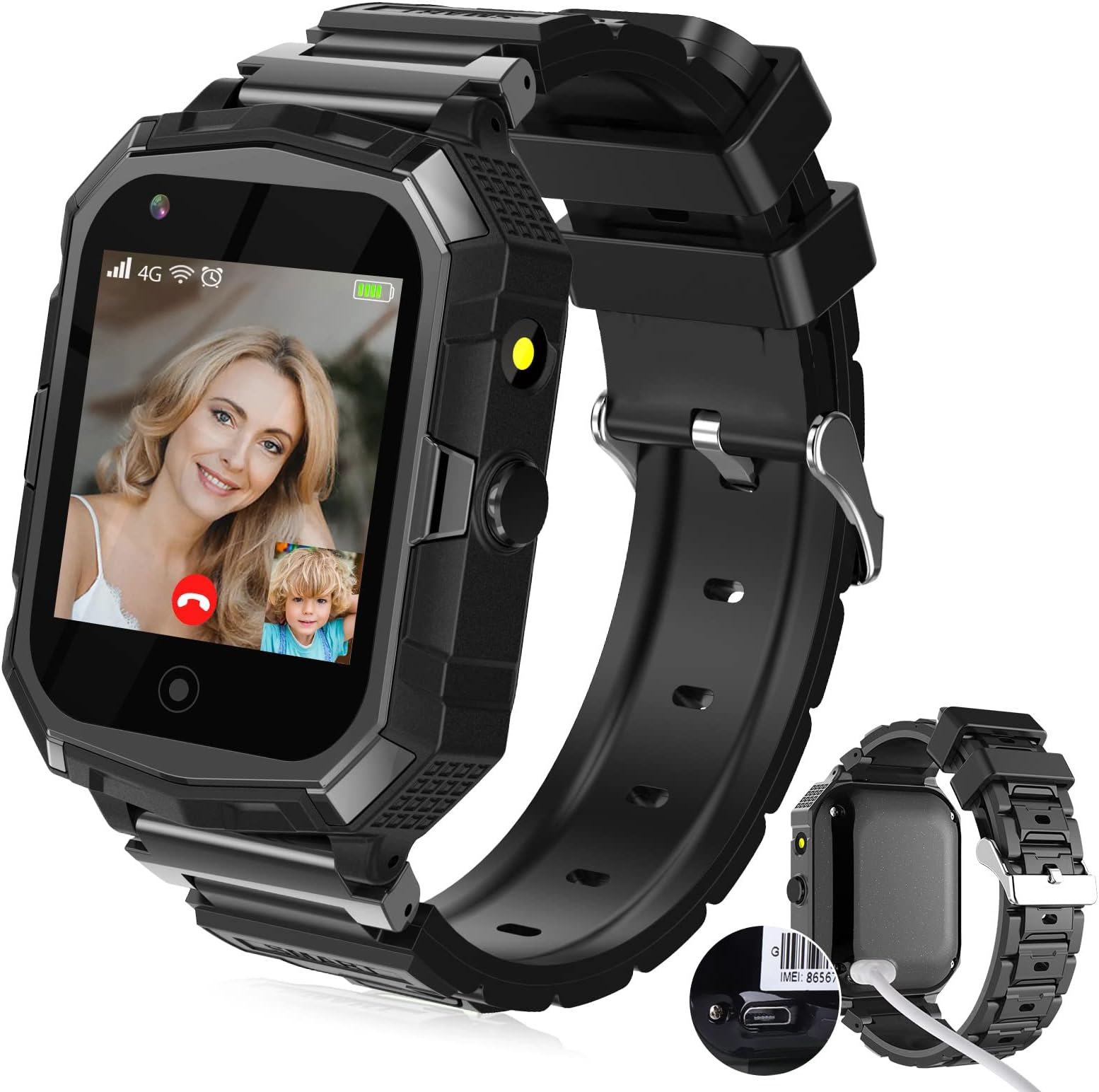 LiveGo 4G SmartWatch for Kids, Smart Watch for Girls Boys 4-15 Years, Watch for Kids with Phone Video Call and SMS GPS SOS WiFi, Digital Watch Educational Toys Toddles Birthday Gift for Kids (Black)