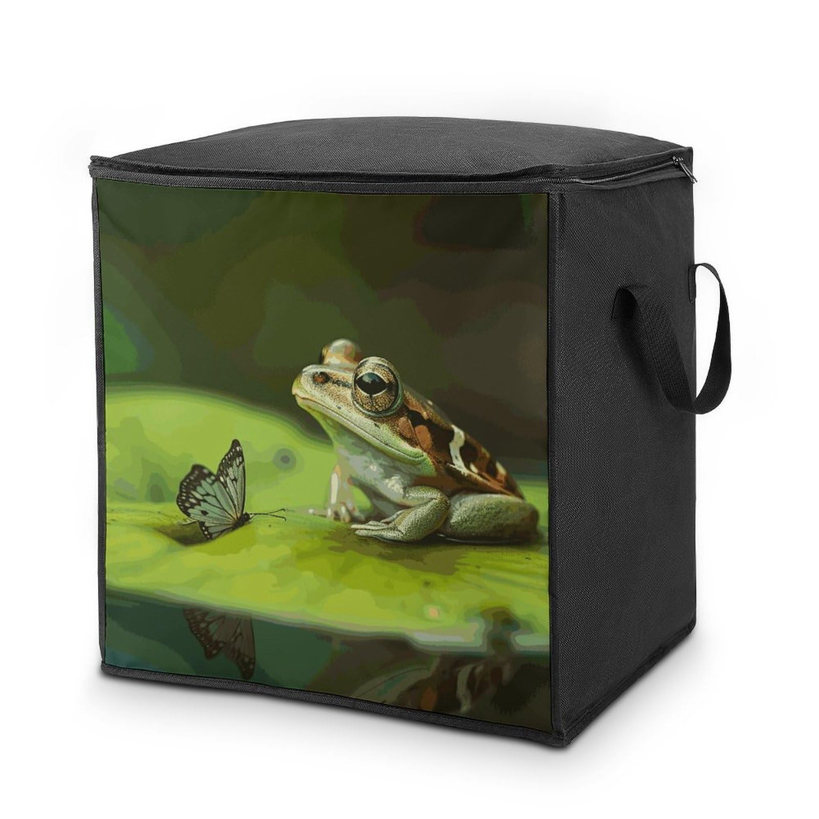 Fekiloot Style Frog And Butterfly Storage Bags With Reinforced Handles,Moving Bag With Zipper,Closet Organizers,Compression Packing Cubes