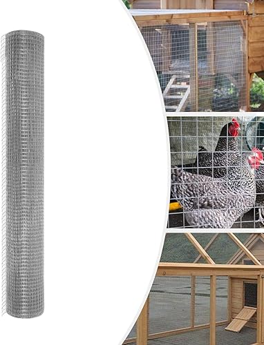 Miniatura 5 de Gdrasuya10 Red de tela de malla de alambre de 12 pulgada de 48 pulgadas x 50 pies, alambre soldado de acero galvanizado calibre 23 para valla de