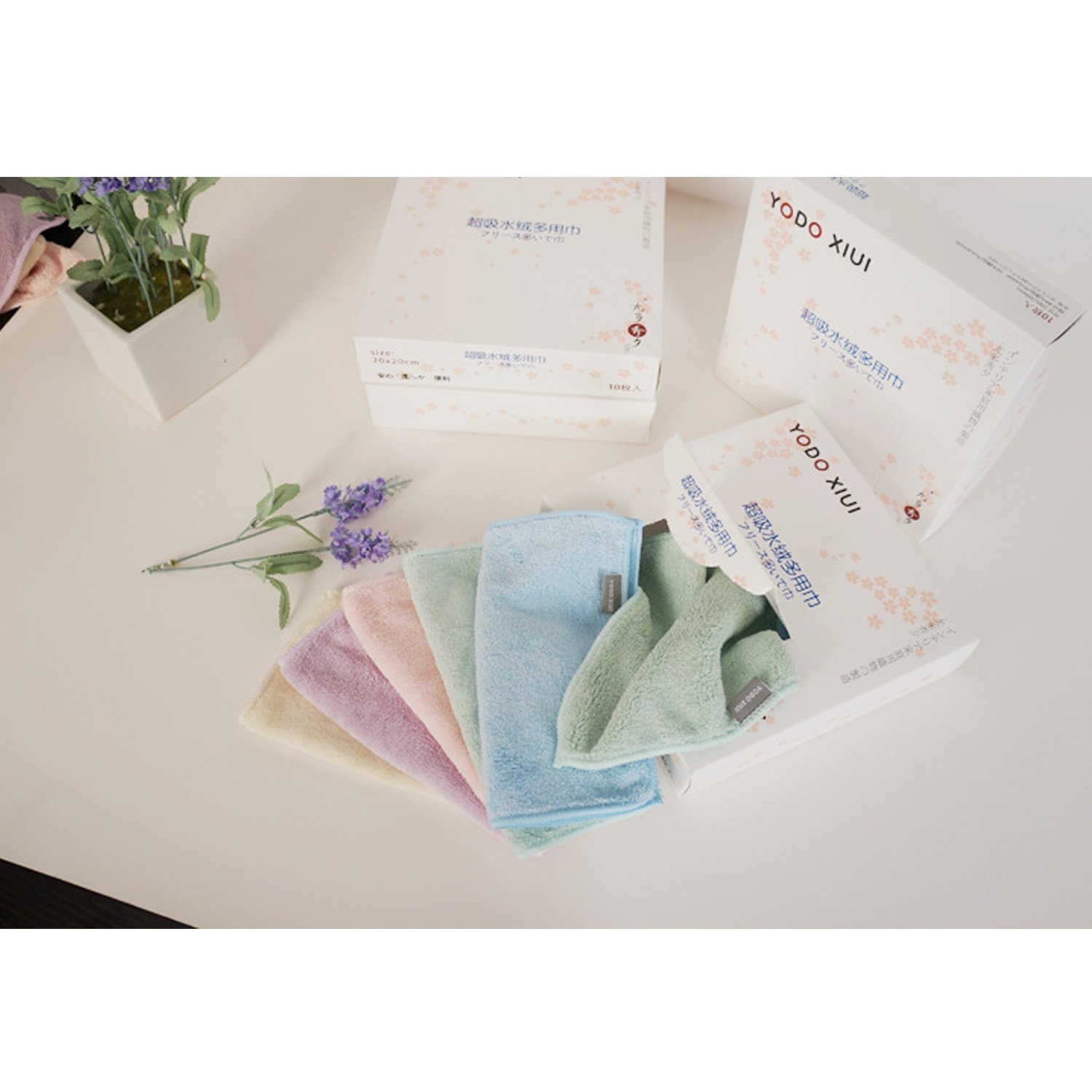 SONARIN Réutilisable Tissu microfibre Lingettes pour bébés Serviette bébé, plus douce, 100 lingettes(10 paquets)
