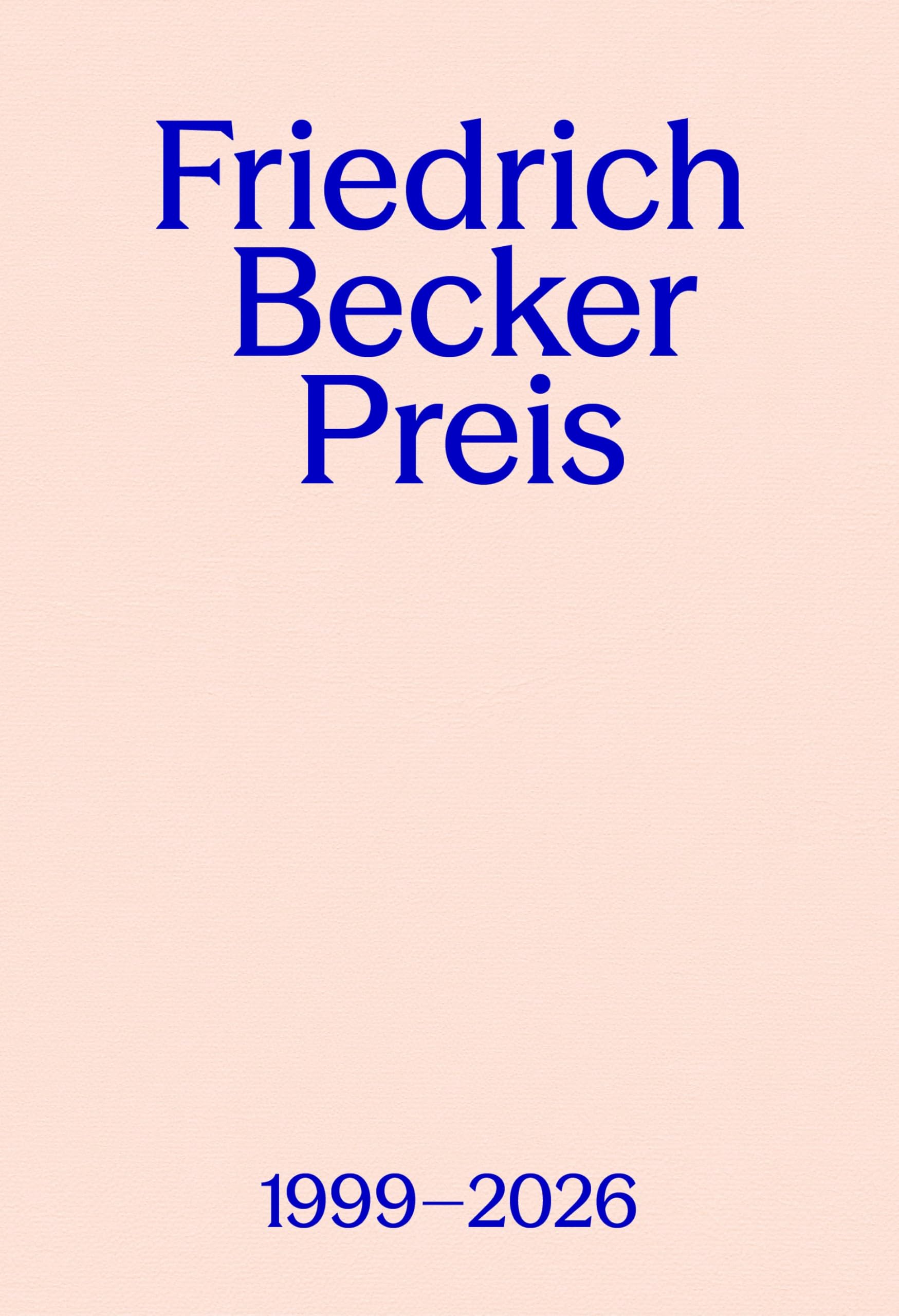Friedrich Becker Prize 1999–2026 livre de prestige sur l'orfèvrerie d'art
