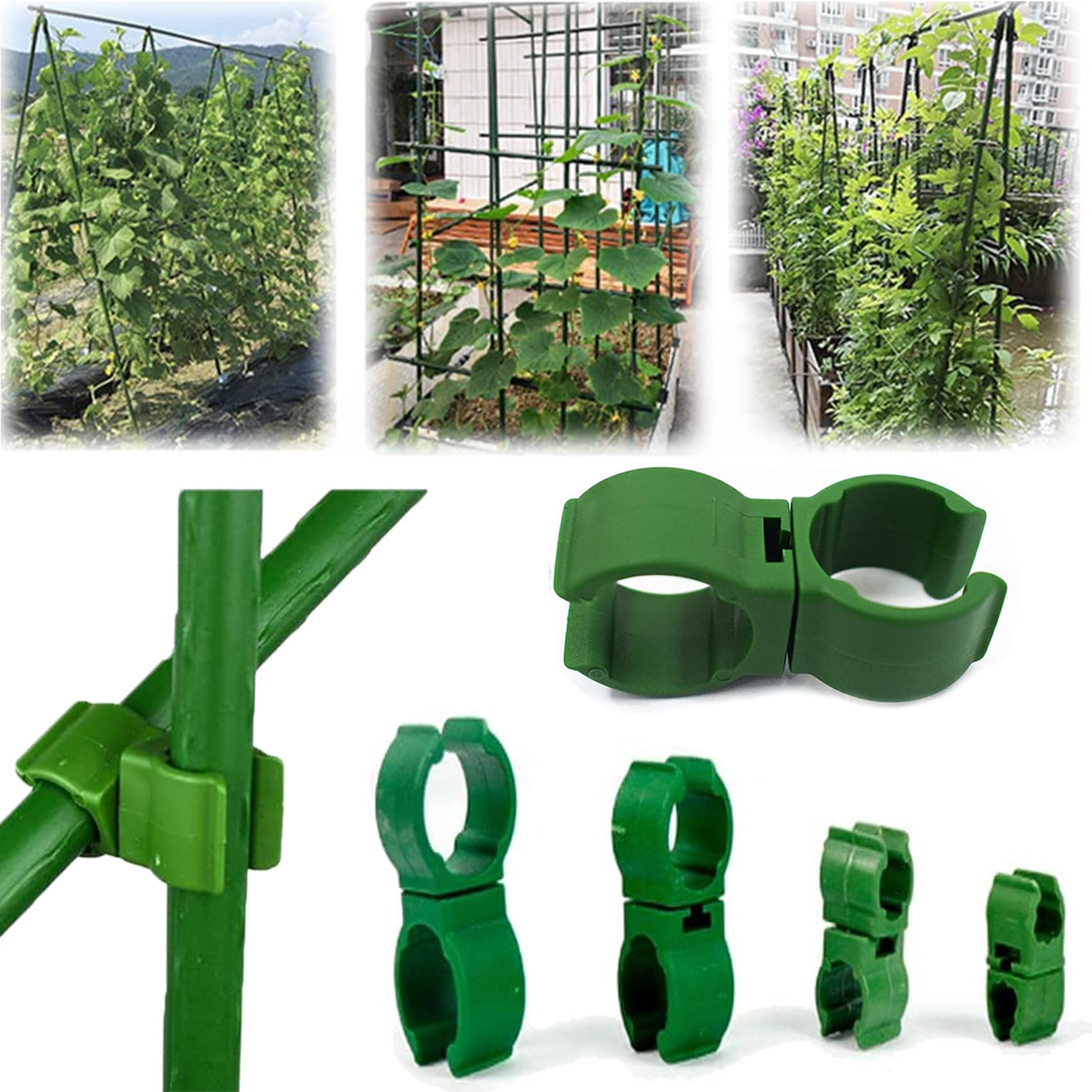 Amazon | 支柱クリップ 誘引クリップ 50/100個セット 家庭園芸ポール