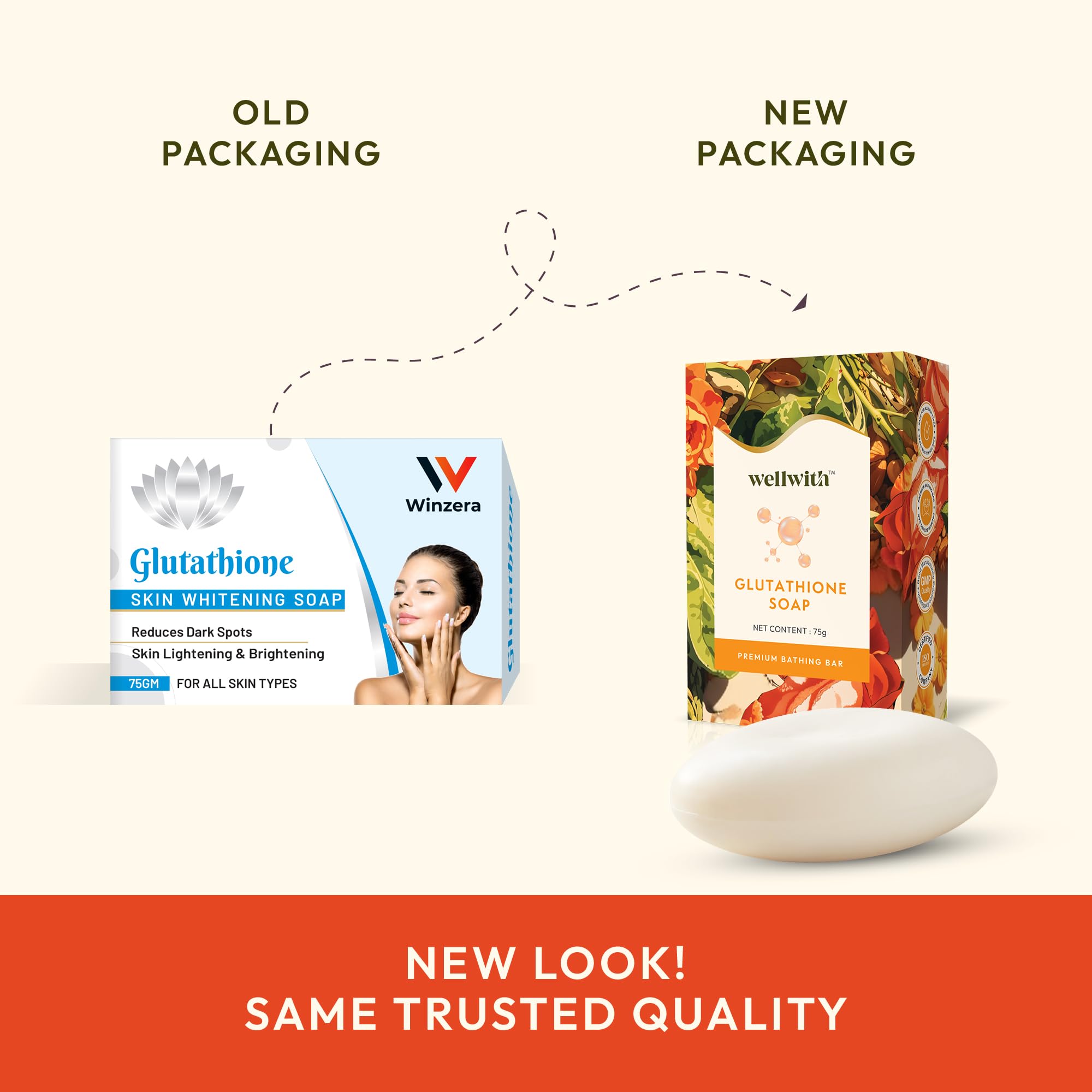 ayuzera glutathione face wash Wellwith By Aqua Soap For Skin Brightening Vitamin Herbal max Vaseline Healthy Bright Gluta-Hya Size:60 Capsules