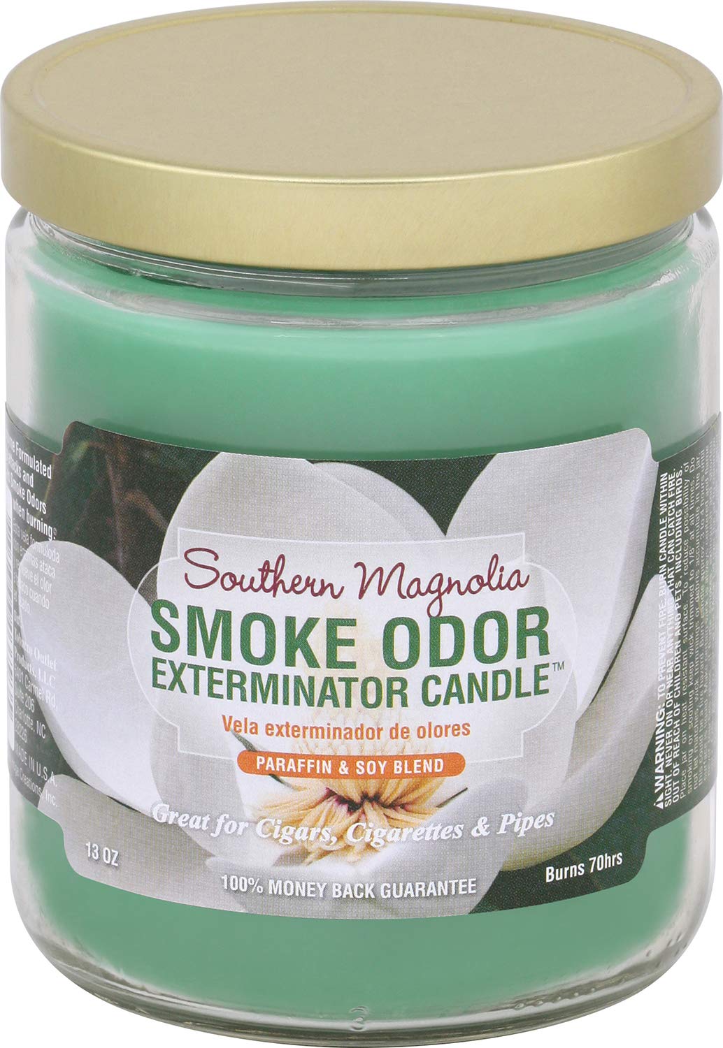Smoke Odor Exterminator13oz Jar Candle, Southern Magnolia, 13 oz