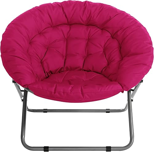 Miniatura 4 de Urban Lifestyle Silla platillo plegable de gran tamaño, color rosa marino,Rosado,gris