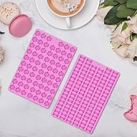 Vista 6 de 2 piezas de moldes de silicona mini, molde de hueso de perro de 106 cavidades + molde de huella de 69 cavidades para hornear galletas, cookies