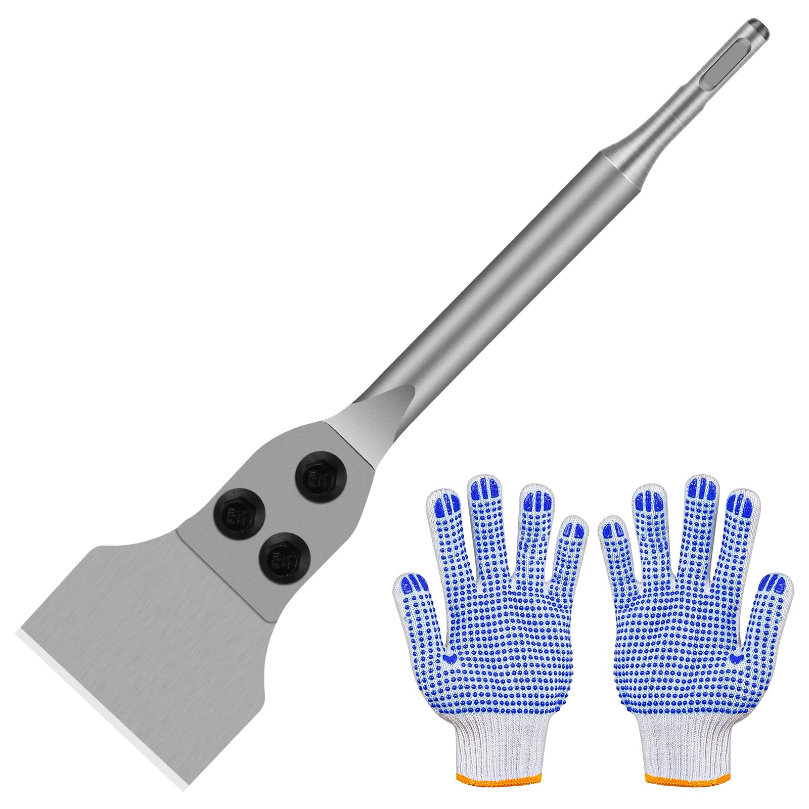 Flintronic Burin à Spatule SDS Plus, Burin SDS Plus Carrelage 280 x 75mm, Burin à Carrelage Burin Plat pour Rainurer les Carreaux, Enlever l'adhésif pour Carrelage et Sol, Burin Perforatetur SDS-Plus
