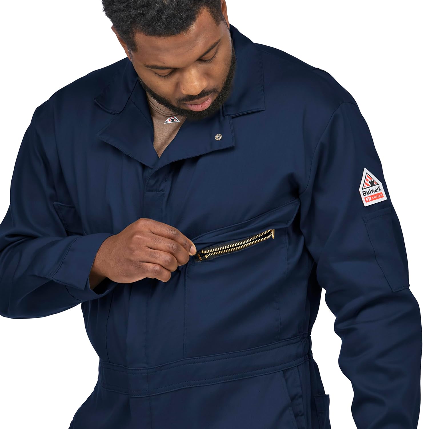 Bulwark FR mens Flame Resistant Cotton/Nylon Comfortouch Deluxe Coverall - Image 4