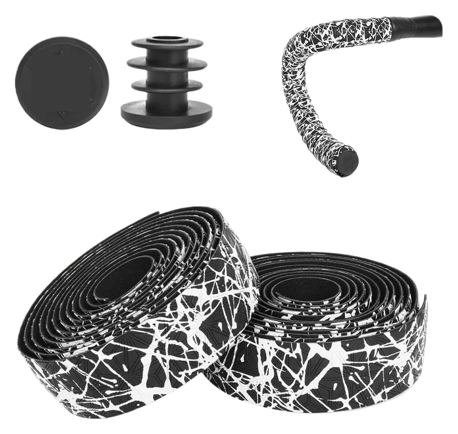 Lenkerband, Fahrradlenkerband 2100 x 3,0 mm, Rennrad-Lenkerband, Speed-Racing-Fahrrad-Lenkerband, Griff-Warpper-Band, rutschfeste Rennrad-Lenker, Fahrrad-Wickelbänder(White)