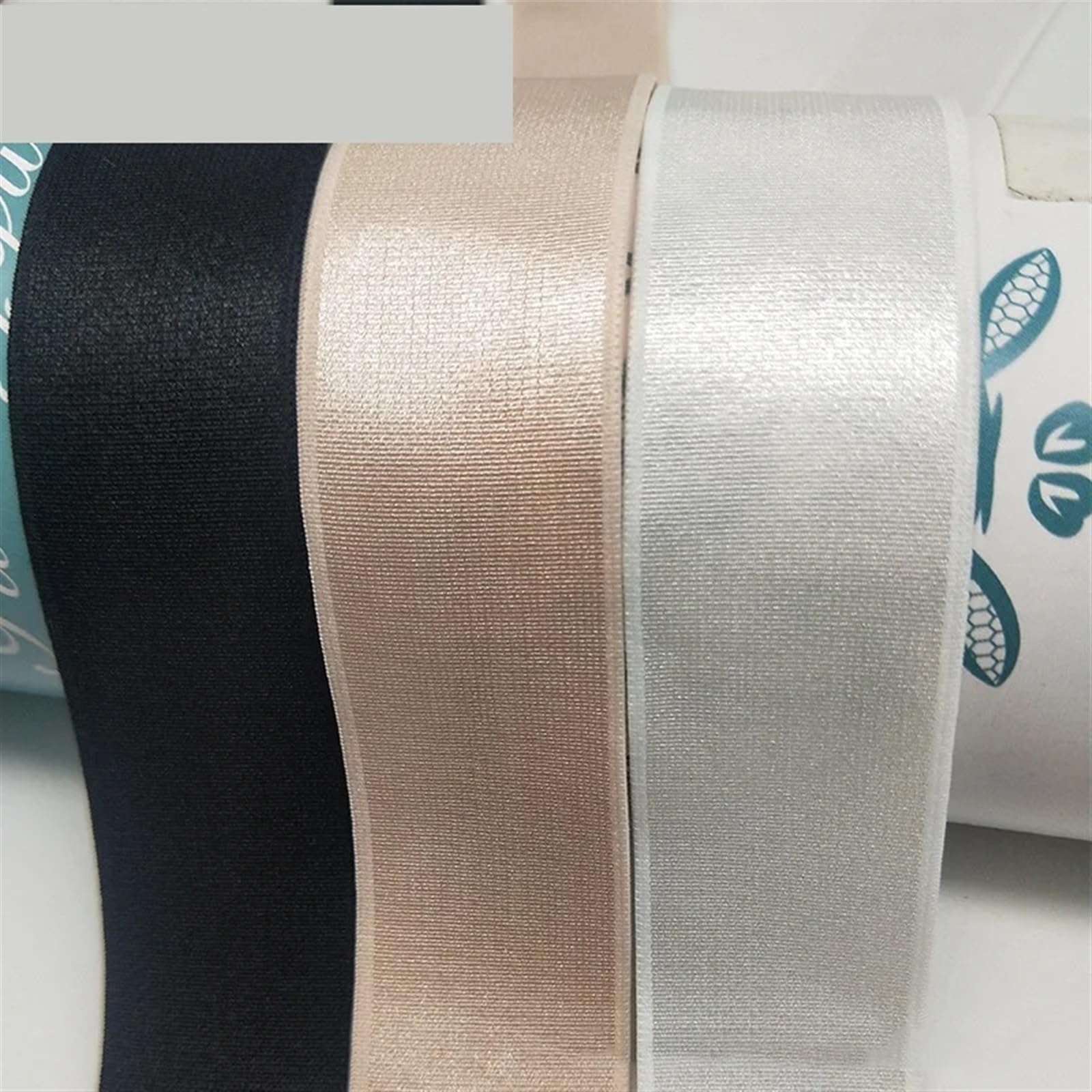 Bande Elastiche 10/20M 6-40mm Spandex Biancheria Intima Nylon Elastico Fascia Cinghie Reggiseno Nastro Fai da Te Cintura Indumento Elastici(Black,20Meters,35mm)