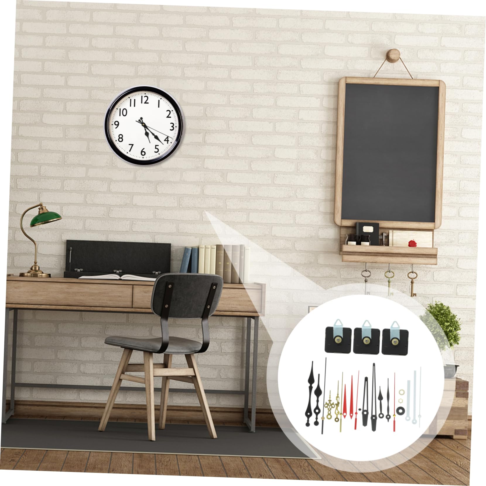 Homoyoyo 4sets Movimento Orologio Silenzioso con Batteria Meccanismo di Sostituzione per Riparazione e Kit Completo Precisione e Affidabilità per Orologi da Parete Tavolo