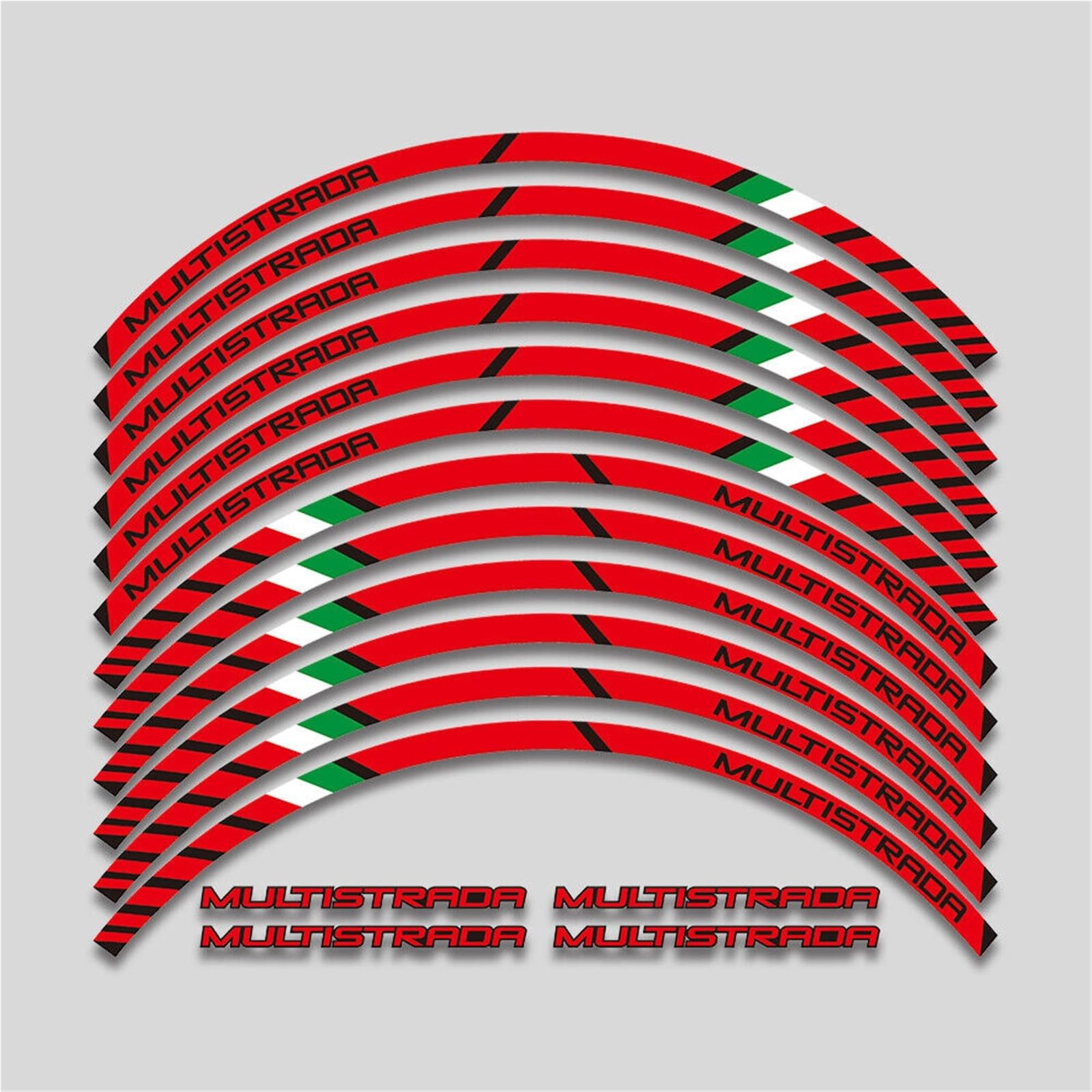 FGLFPXI 17" Wheel Rim Stripes Sticker Decal for MULTISTRADA 1260 1200/S 950 V2 V4