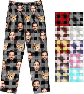 Custom Pajamas Pants With Photo Face Custom Pj Pants Personalized Gifts For Women Men Pet Dog Cat Christmas Valentines