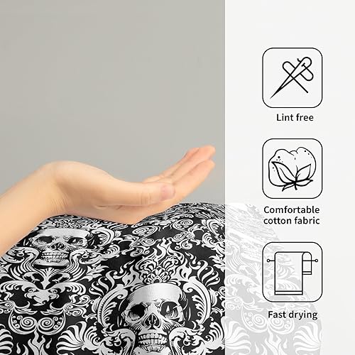 Vista 261 de Giwawa Juego de 2 toallas de mano de hojas marrones, toallas de baño bohemias suaves y delgadas, altamente absorbentes, decorativas, para cocina