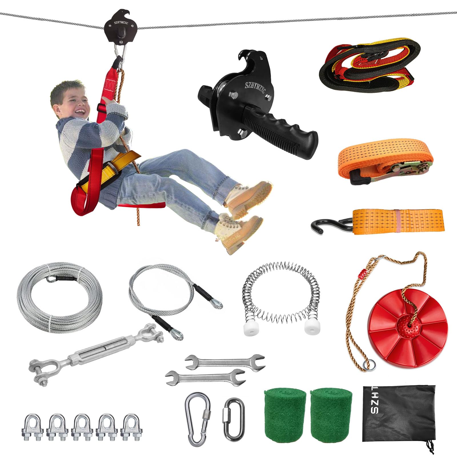 Amazon.com: SZHTMZXC 230FT Zipline Kit for Kids and Adults