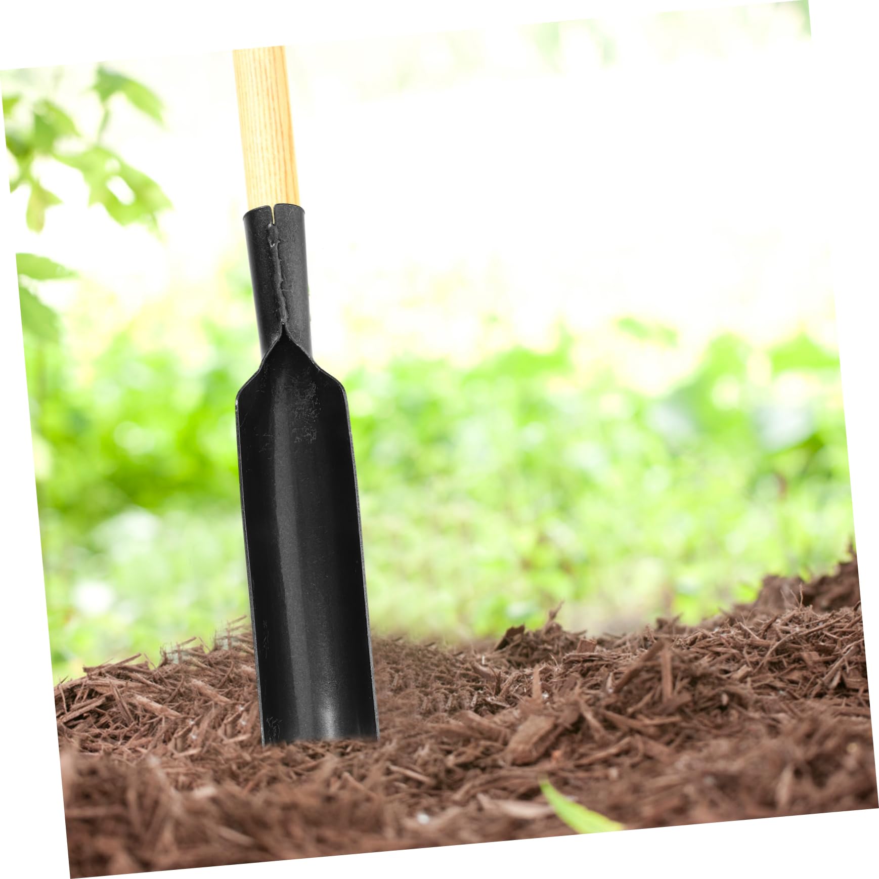 Schwere Gartenschaufel aus Manganstahl, Schwarz, mit Griff