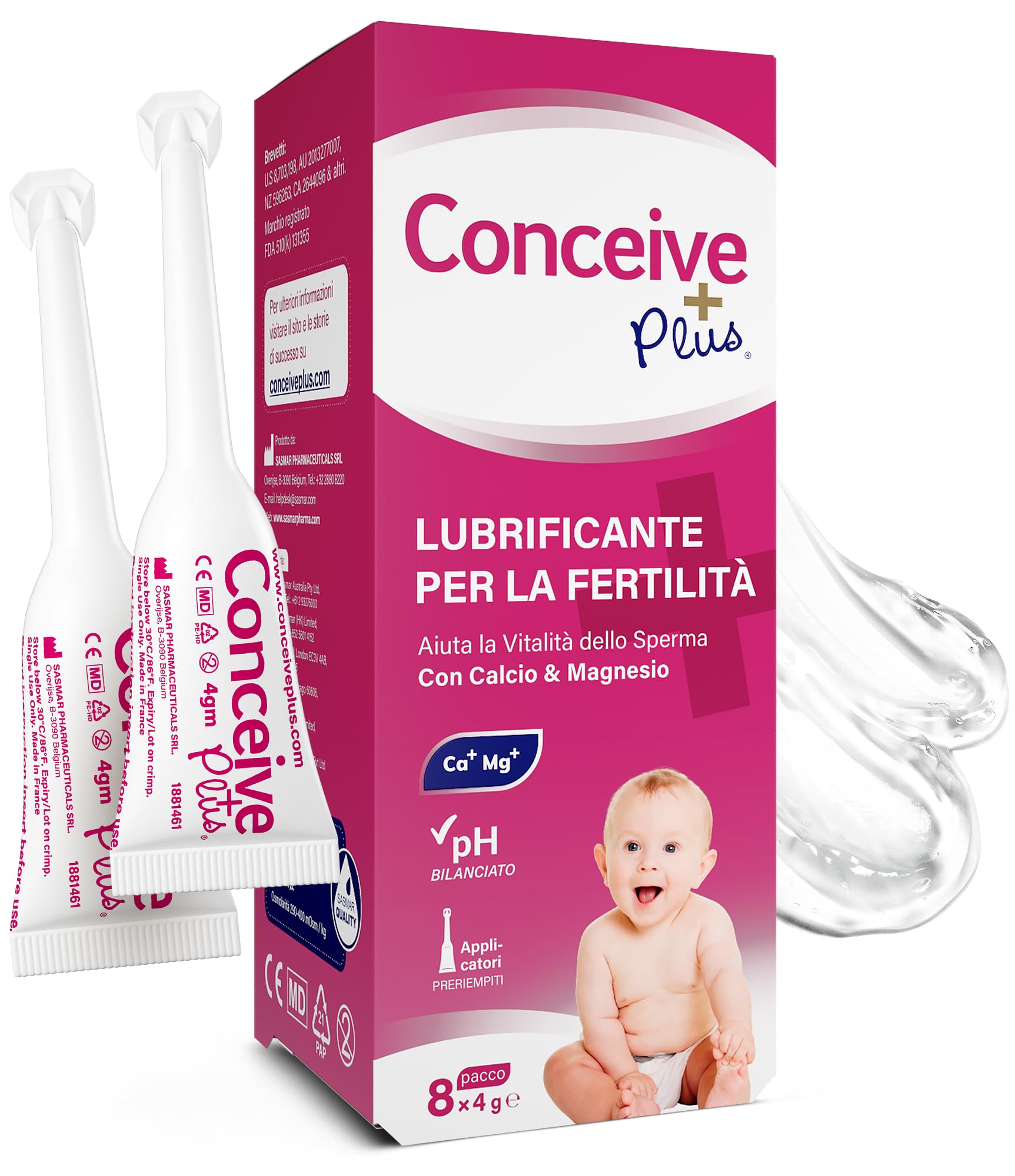 Conceive Plus Lubrificante Per La Fertilità - Applicatori Preriempiti, 8 x 4g