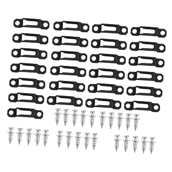 25pcs Invisible Furniture Connecting Buckles 2-in-1 Wardrobe Connector Fasteners Sturdy Sliding Connecters for DIY Furniture Assembly