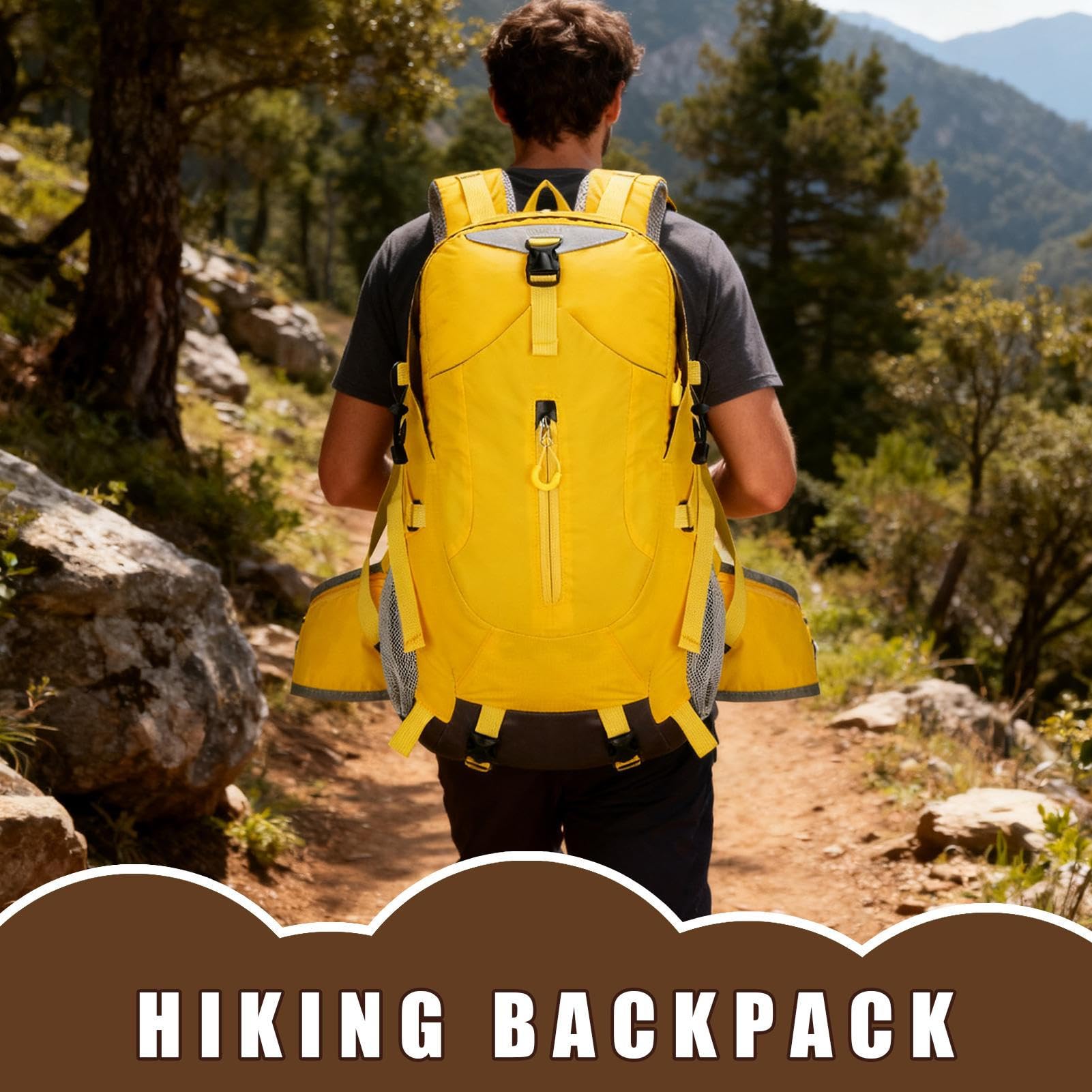 Plecak turystyczny – lekka wodoodporna torba 30 l, plecak do podróży na zewnątrz, ergonomiczna wygodna konstrukcja z przegródkami, funkcja łatwego przenoszenia, sprzęt outdoorowy, idealny na kemping