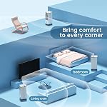 Feculs portatif Air Conditionneurs Pas de Windows nécessaire, 3-IN-1 Refroidisseur de marais, évaporateur Air Plus cool. 4 Modes & 3 Vitesses, 2-Gal Réservoir d'eau pour le refroidissement long, Max 20 FT/S Télécommande, 12 Heures