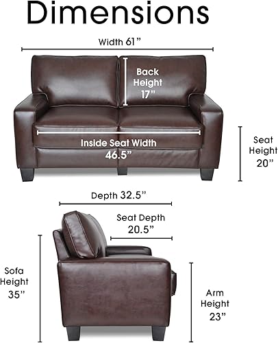 Miniatura 439 de Serta Palisades Sofás Tapizados para Sala, Sofá de Diseño Moderno, Tela, gris (Glacial Gray) gris (Glacial Gray),Beige,Marrón,Alforfón Beige,Marrón