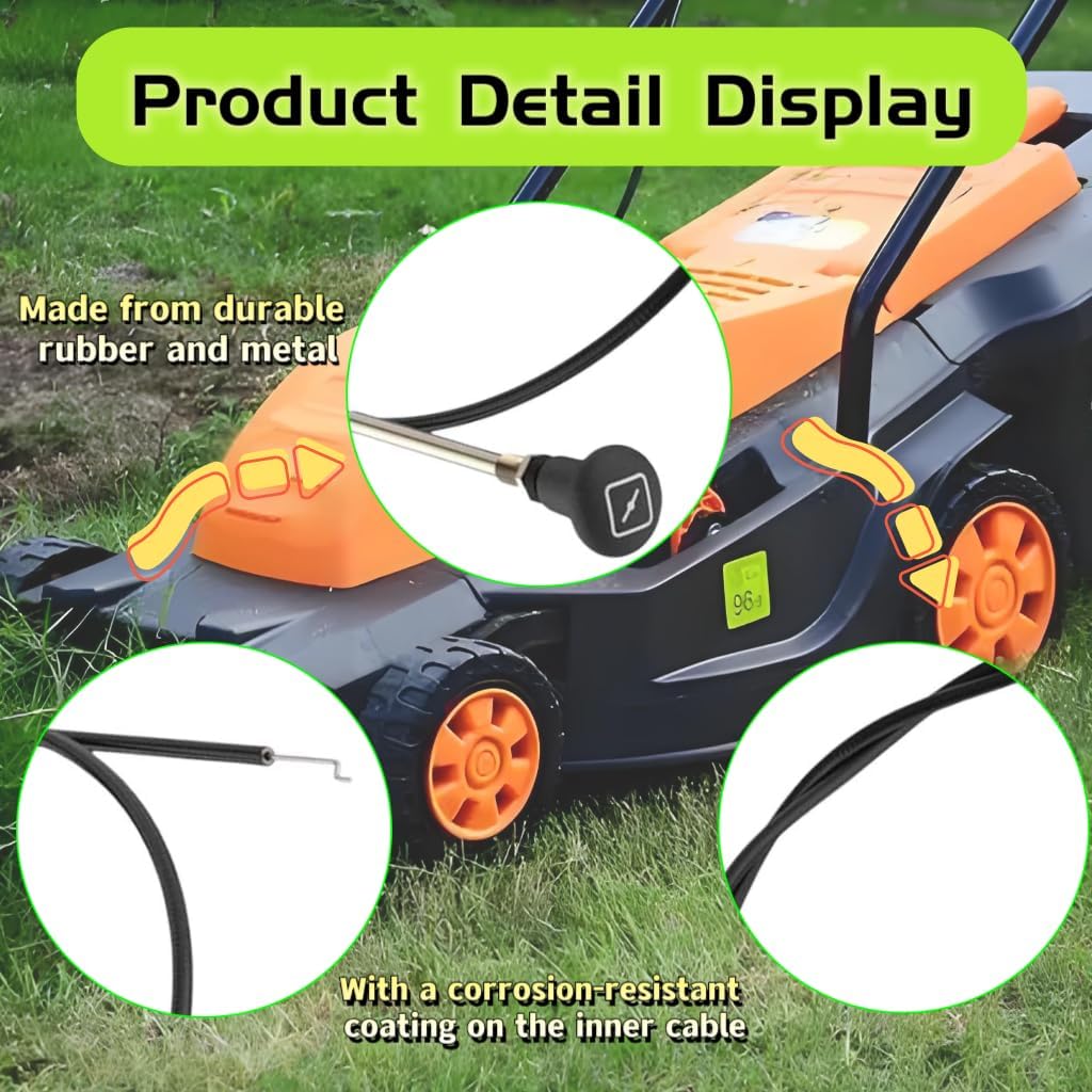 290-610 Choke Cable Fit for Bad Boy Mower CZT, Replace for Stens Push Pull Choke Control Cable 054-8017-00 Suitable for Badboy MZ, MZ Magnum, Maverick,ZT Elite Zero-Turn mowers