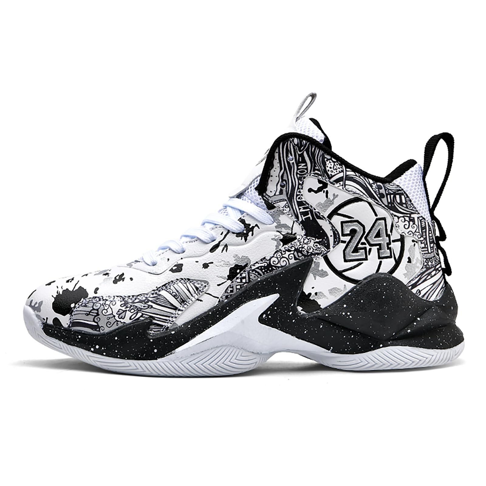 Huogra Boys Basketball Shoes Breathable Indoor Athletic Shoes Youth Outdoor Fashion Sneakers Comfortable Basketball Shoes for Girls