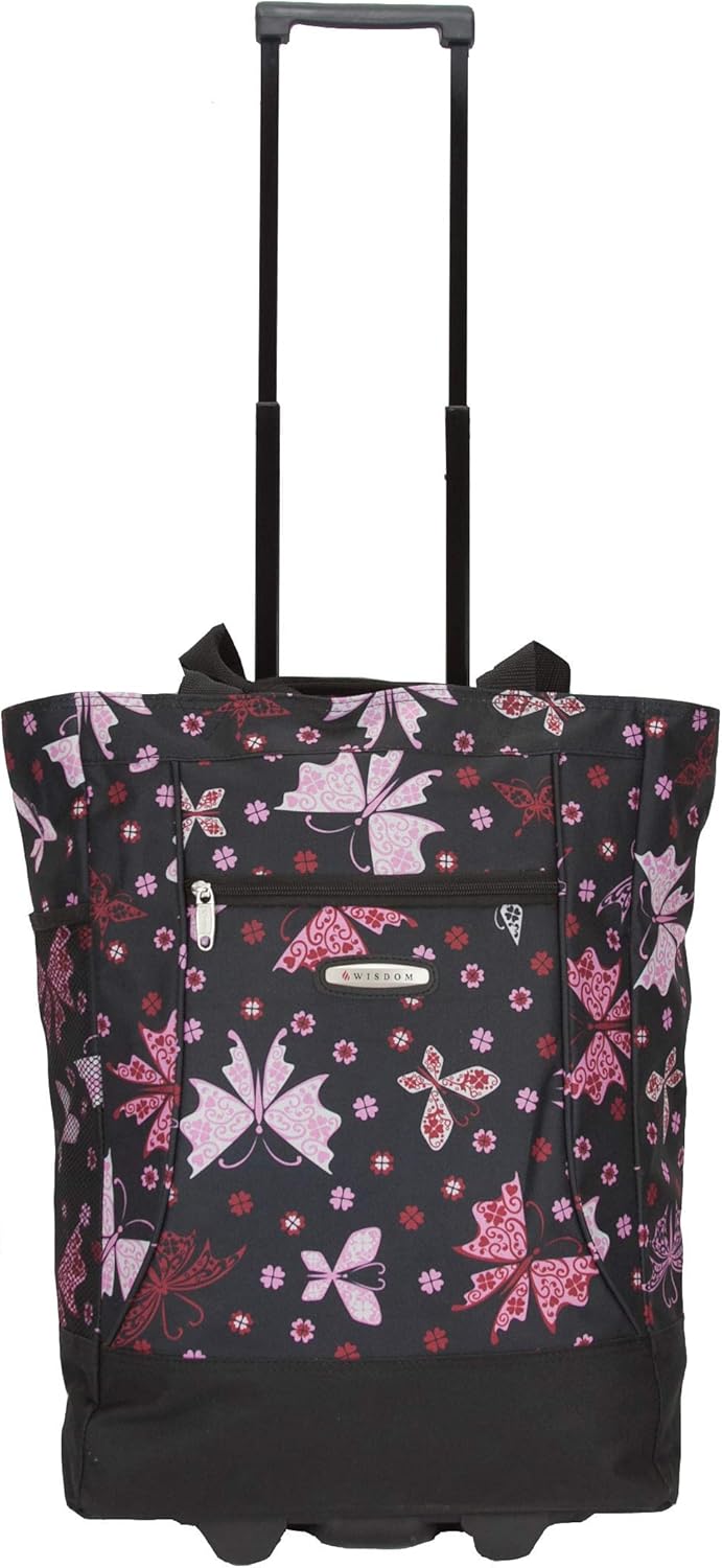 Rolling Tote Bag/Rolling Tote with Wheels and Handle/Shopping Tote Bag