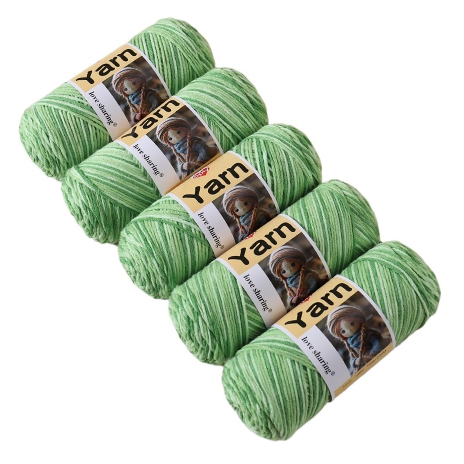 Hilo para ganchillo Hilo colorido teñido degradado de 500g, hilo arcoíris con múltiples colores, informal for tejer a mano(11)
