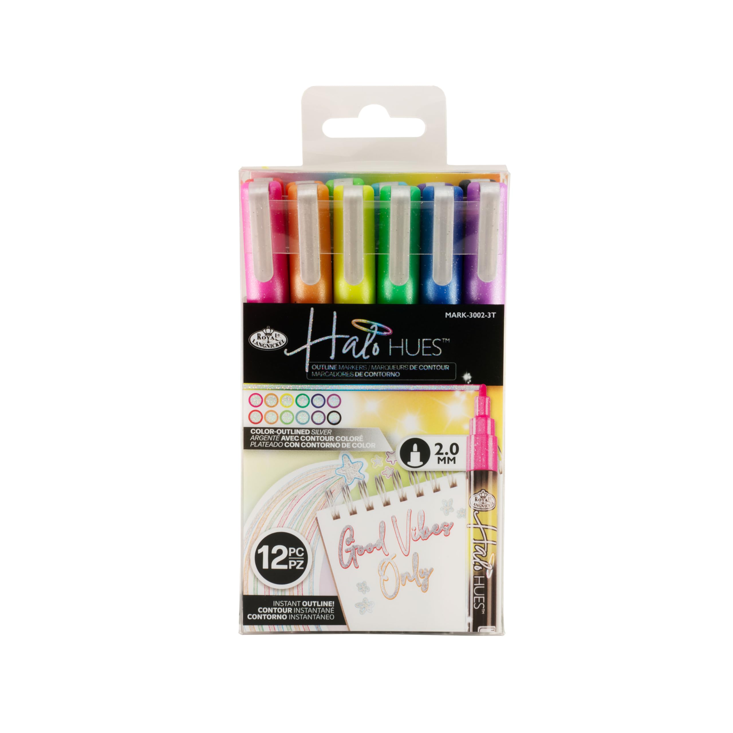 Royal & Langnickel 12pc Outline 2mm HALO Markers