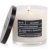Jasmine, Oud & Sandalwood | Luxury Scented Soy Jar Candle | Hand Poured in The USA | Highly Scented Long Lasting (6 Oz.)