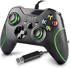Wired Controller for Xbox One, Wired Xbox one USB Gamepad Controller Compatible with Xbox One/S/X/PC Windows 7/8/10 with 3.5mm Headset Audio Jack(Black)