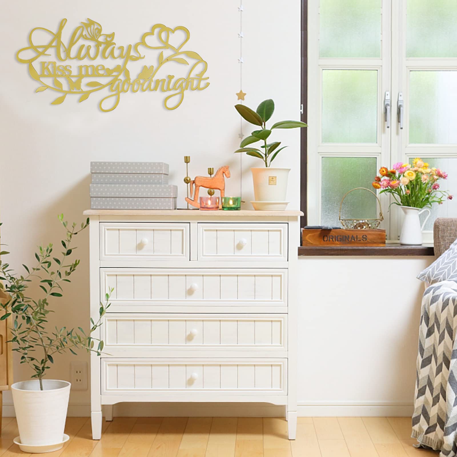 Curated visual reference: Visual Reference: Snapklik Com Khayrovies Always Kiss Me Goodnight Metal Wall Art